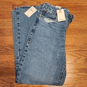 NWT Good American Good Vintage Raw Hem Distressed Stretch Jeans Size 2/26